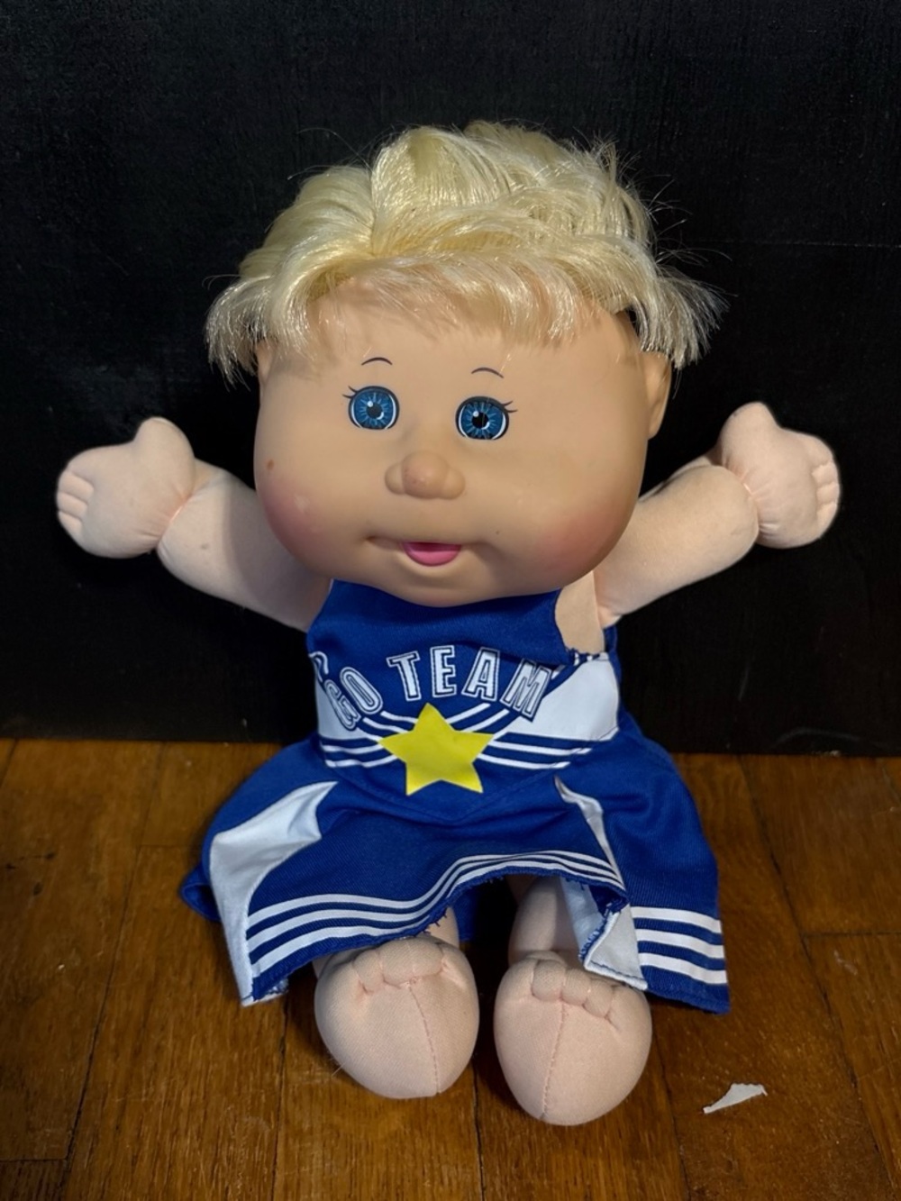 Blue 'Go Team' Plush Doll with Blonde Hair